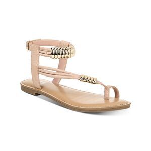 BAR III Womens Beige Snakeprint Toe-Ring Ring Vella Toe Thong Sandals 6.5 M